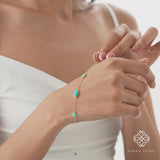 Oval Turquoise Station Bracelet, Tindra