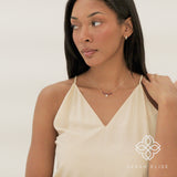 Ruby Beaded and Lab Grown Diamond Necklace, Evanthe