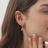 Trilliant Cut Citrine Huggie, Ziva