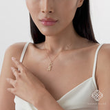 Gold LOVE Charm Pendant, Lumira