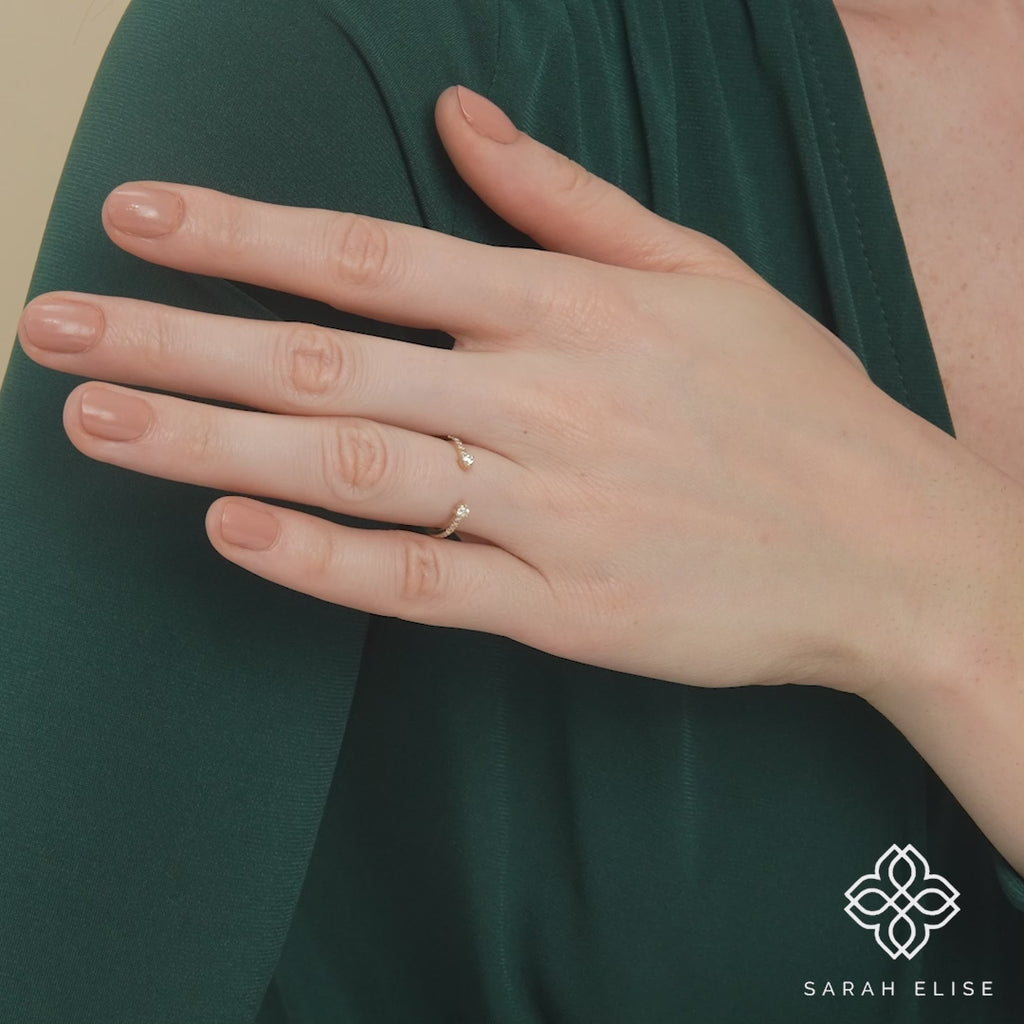 solid gold handmade diamond ring