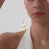 Gold Sun Tag Pendant, Seralyth