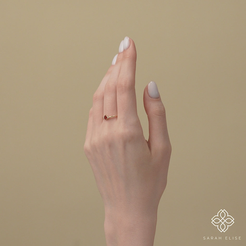 ethically sourced january birthstone ring