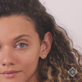 Mini Baguette Cut Diamond Studs, Sarafina