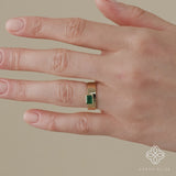 ethically sourced octagon emerald band