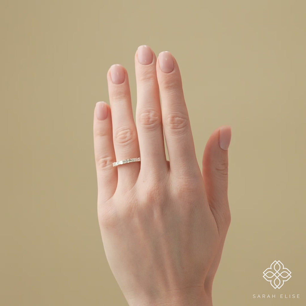 natural diamond half eternity band