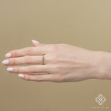 ethically sourced emerald engagement ring