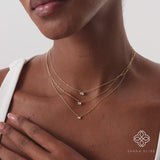 Oval Cut Lab Grown Diamond Necklace, Lazira