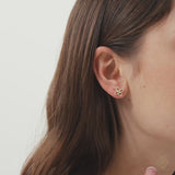 Lab Grown Diamond Flower Studs, Linnea