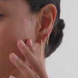 Dainty Diamond Spike Dangle Huggies, Olyn