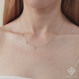 ethically sourced multiple natural diamond lightning bolt charms necklace