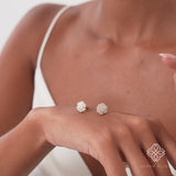 Diamond Pave Flower Stud, Elanisse