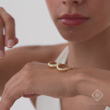 Solid Gold Texture Hoops, Ilona