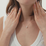 1ct Lab Grown Oval Diamond Solitaire Necklace, Neris