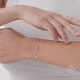 Pear Shape Lab Diamond Station Bracelet, Cyralune