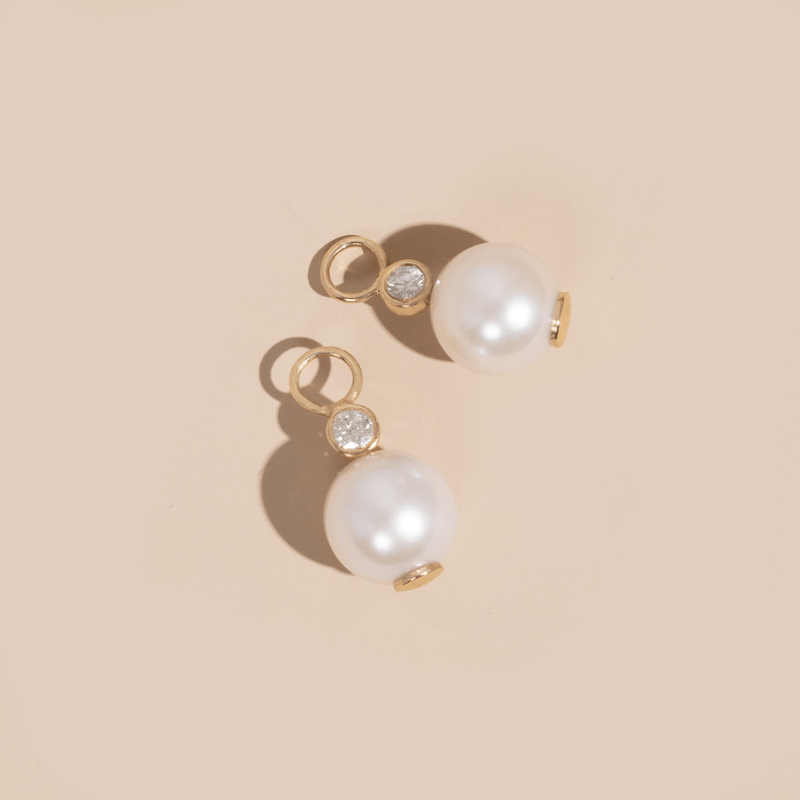 Pearl Diamond Earring Charms, Panni