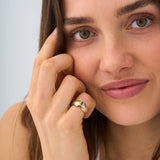 Vintage Marquise Emerald Ring, Zephyra