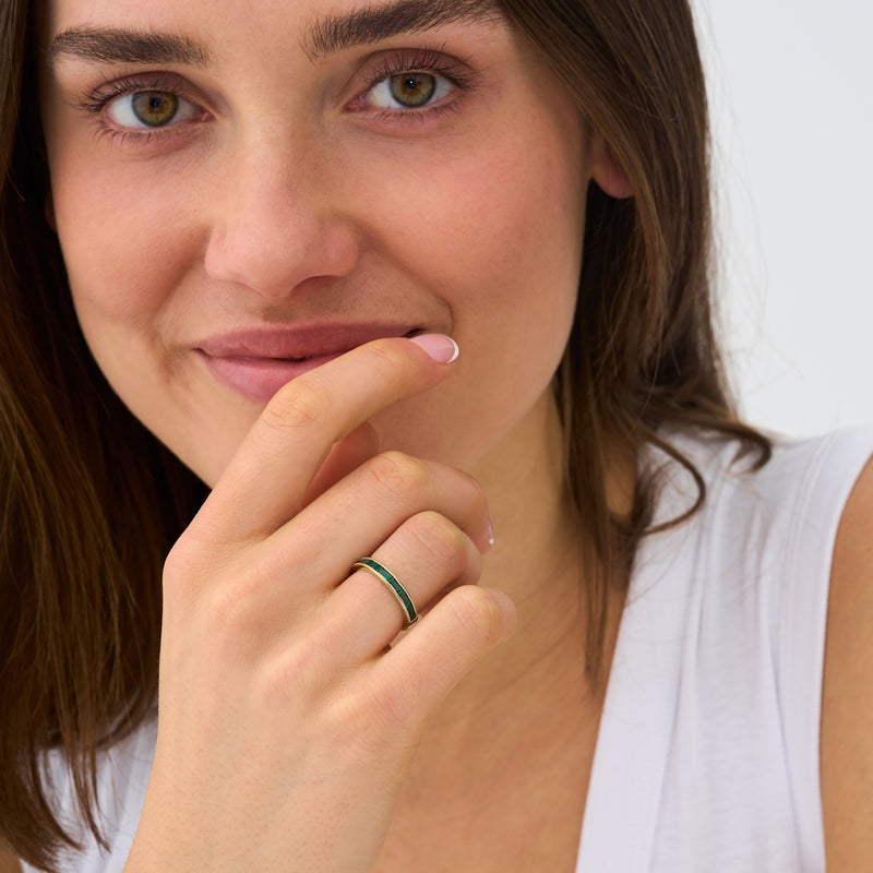 Channel Set Baguette Emerald Ring, Amoret