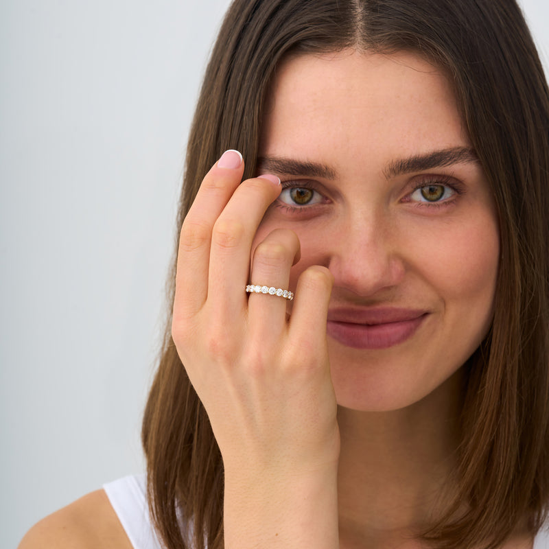 Lab Grown Diamond Prong Set Eternity Ring - 3.4 mm, Soraya