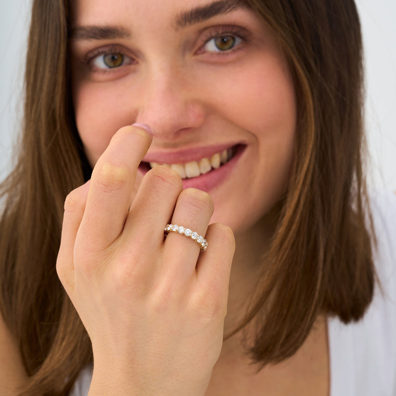 Lab Grown Diamond Prong Set Eternity Ring - 3 mm, Soraya