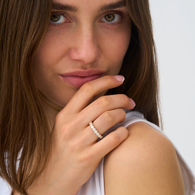 Lab Grown Diamond Prong Set Eternity Ring - 3.4 mm, Soraya