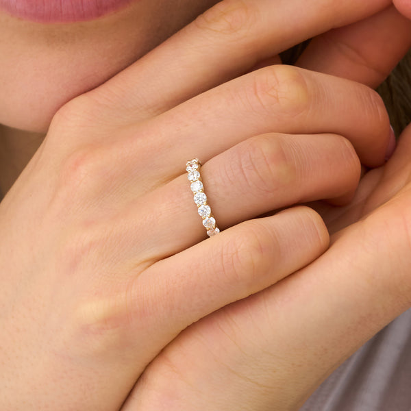 Lab Grown Diamond Prong Set Eternity Ring - 3.4 mm, Soraya