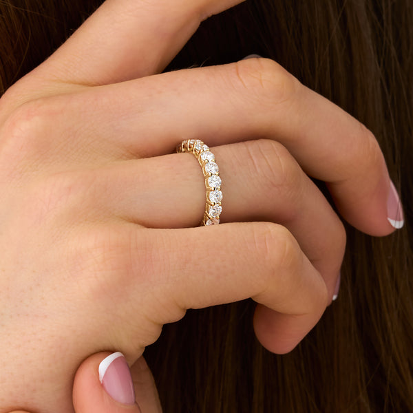 Lab Grown Diamond Prong Set Eternity Ring - 3 mm, Soraya