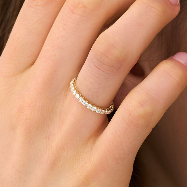 Lab Grown Diamond Prong Set Eternity Ring - 2 mm, Soraya