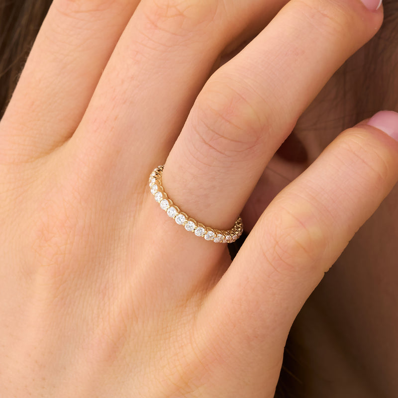 Lab Grown Diamond Prong Set Eternity Ring - 2 mm, Soraya