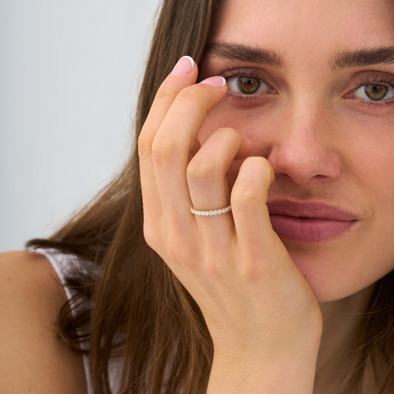 Lab Grown Diamond Prong Set Eternity Ring - 2 mm, Soraya