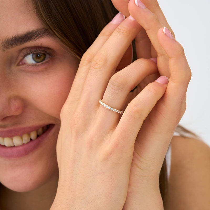 Lab Grown Diamond Prong Set Eternity Ring - 2 mm, Soraya