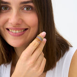 Princes-Cut Rainbow Sapphire Ring, Cyra