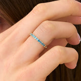 Princes-Cut Blue Topaz Ring, Cyra