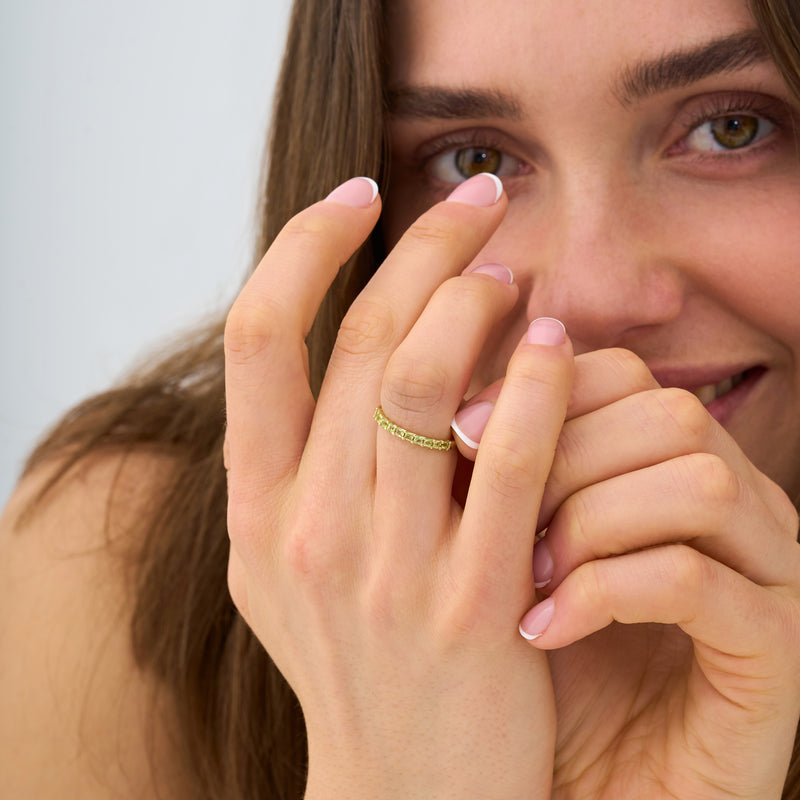 Princess-cut Peridot Ring, Cyra