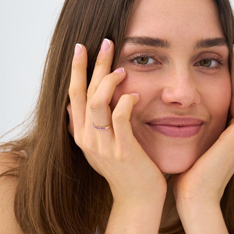 Princess-cut Amethyst Ring, Cyra