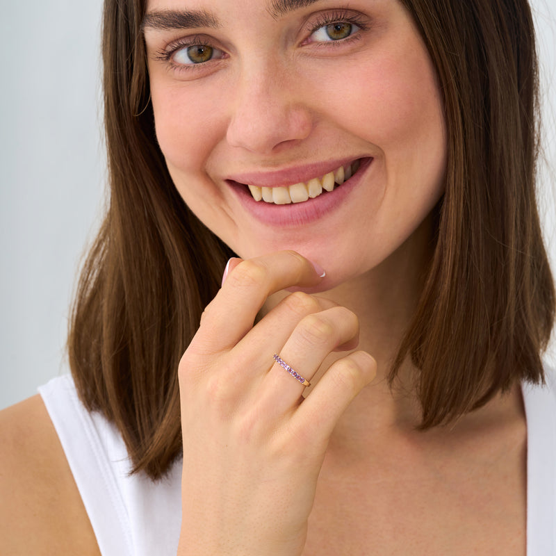 Princess-cut Amethyst Ring, Cyra