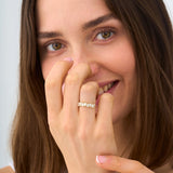 1 ctw Lab Grown Pear Shape Wedding Ring, Meir