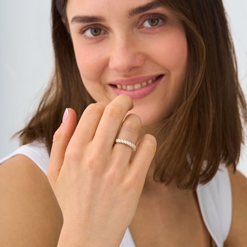 Lab Grown Marquise Diamond Wedding Ring, Liel