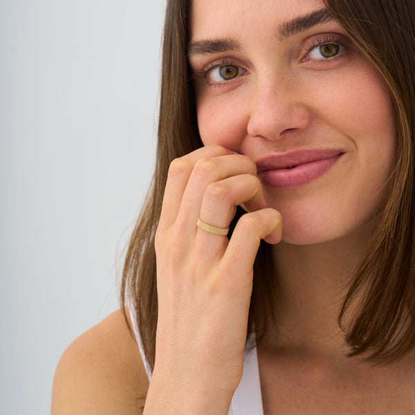 4 mm Textured Bold Wedding Band, Bonnie