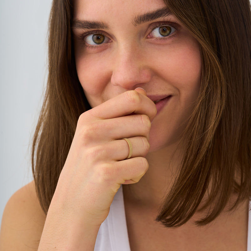 3 mm Textured Bold Wedding Band, Bonnie