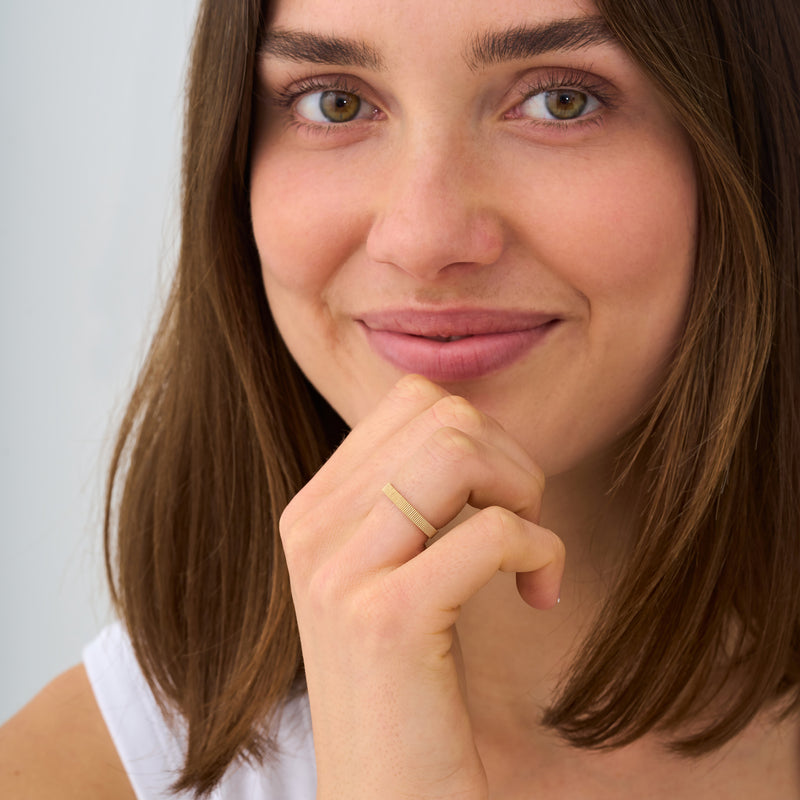 3 mm Textured Bold Wedding Band, Bonnie