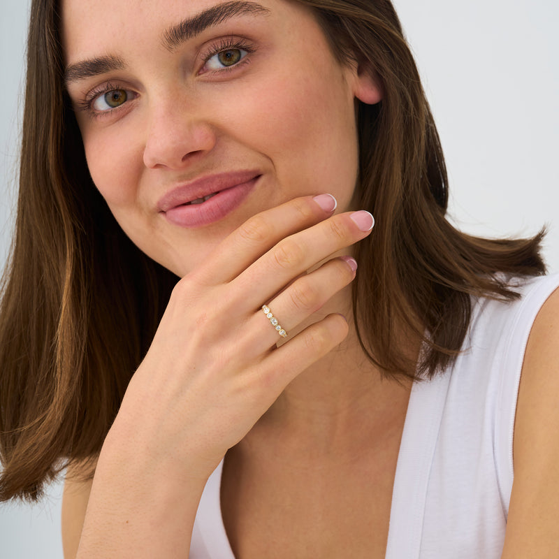 Lab Grown Alternating Diamond Wedding Band, Thalassa