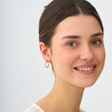 Solid Gold Diamond Hoop Earrings, Ingrid