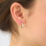 Lab Grown Rope Hoop Earrings, Araminta