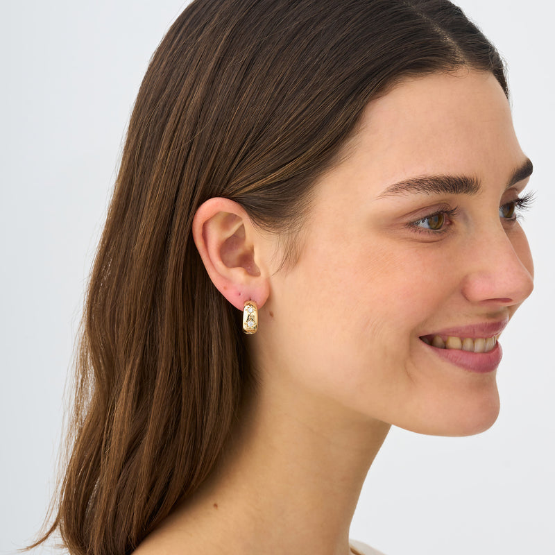 Starburst Lab Diamond Hoops, Hester