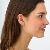 Triple Line Gold Hoop Earrings, Guinevere