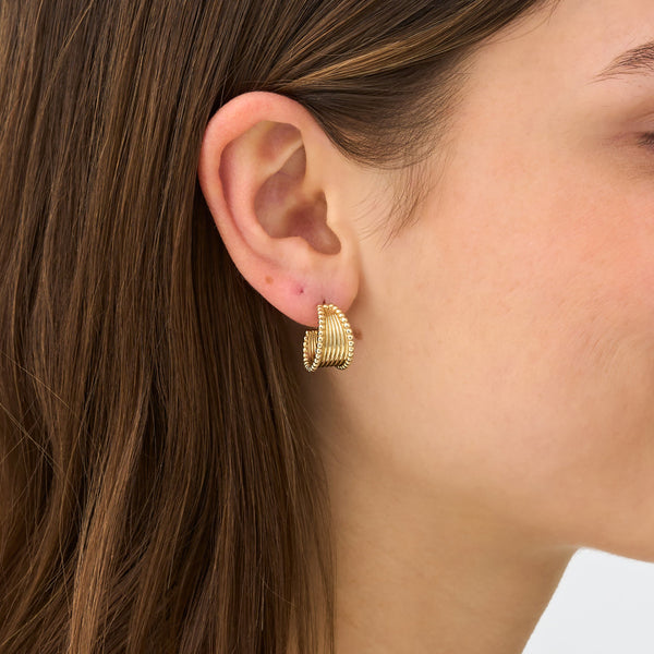 Timeless Solid Gold Hoop Earrings, Wren