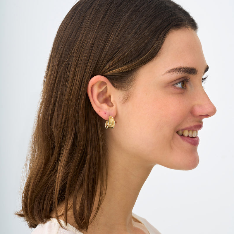 Timeless Solid Gold Hoop Earrings, Wren