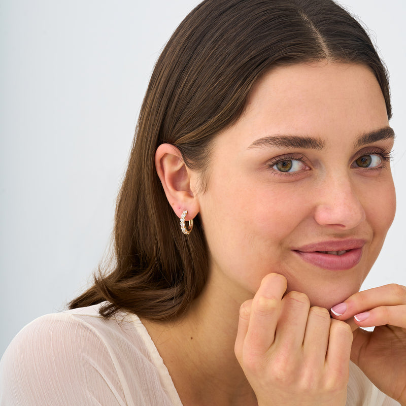 2 ctw Heart Shape Lab-Grown Diamond Hoop, Seraphina