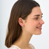 Pave Diamond Huggies, Zinnia